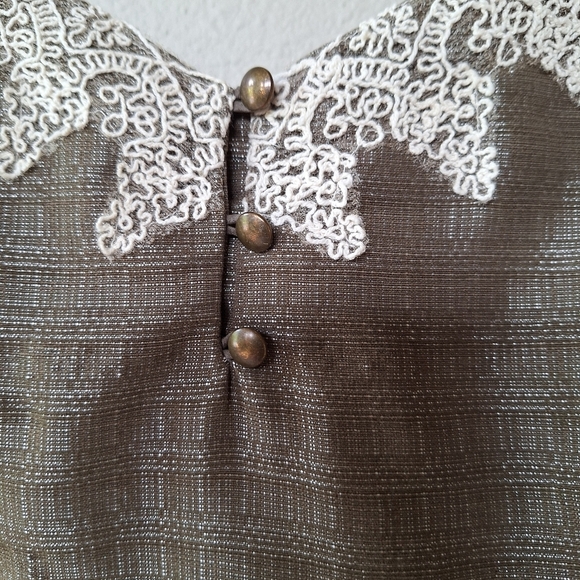 Anthropologie Moulinette Soeurs Mini Dress. Lace detailing. Womens size 4 - Picture 4 of 11